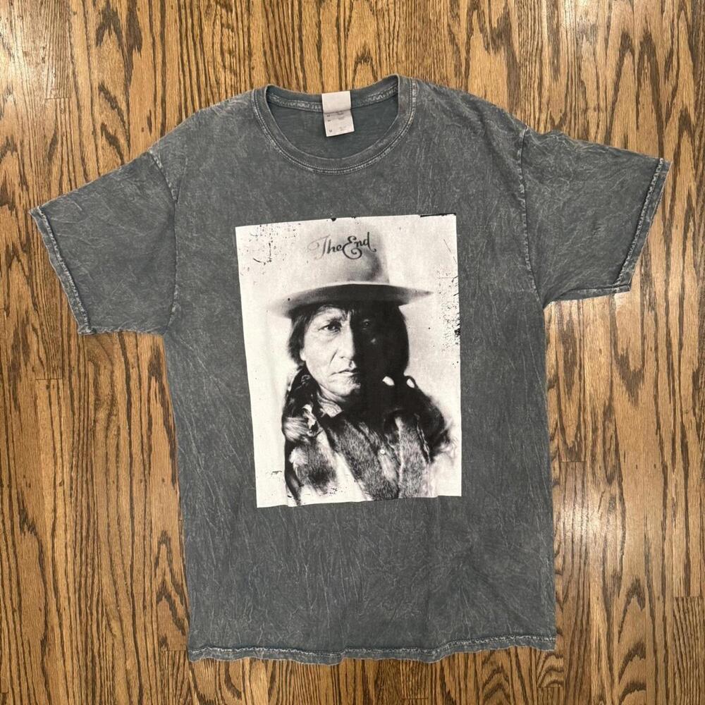 Sitting Bull Native American Chief Shirt “The End” - L